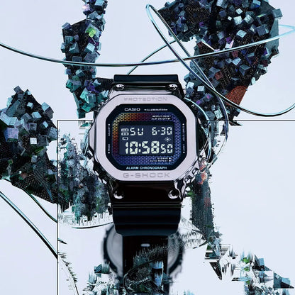 CASIO G-SHOCK THE ORIGIN METAL COVERED — СЕРИЯ RAINBOW BRICK WALL GM-5600RW-1ER