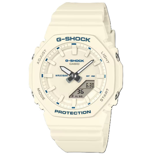 CASIO G-SHOCK OAK COMPACT - СЕРИЯ BLUE ACCENT - ЦВЕТ СЛОНОВОЙ КОСТИ GMA-P2100BA-7AER