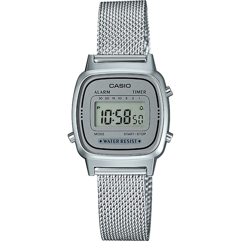 CASIO VINTAGE ICONIC MINI STEEL - SILVER MESH LA670WEM-7EF