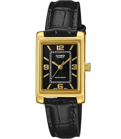 CASIO COLLECTION TANK, ĀDAS SARNIŅA - ZELTA LTP-1234PGL-1AEF
