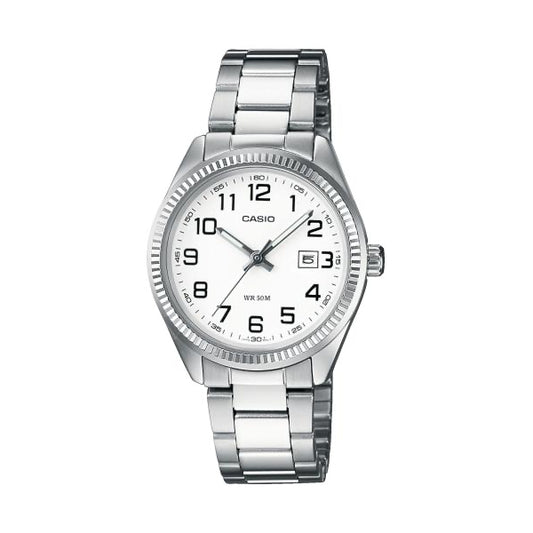 CASIO COLLECTION LADY DATE - WHITE LTP-1302PD-7BVEG