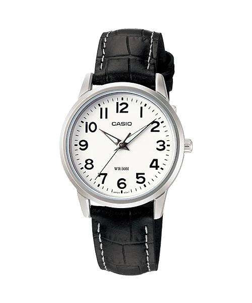 CASIO COLLECTION LADY 3H - LEATHER, WHITE LTP-1303L-7BVDF