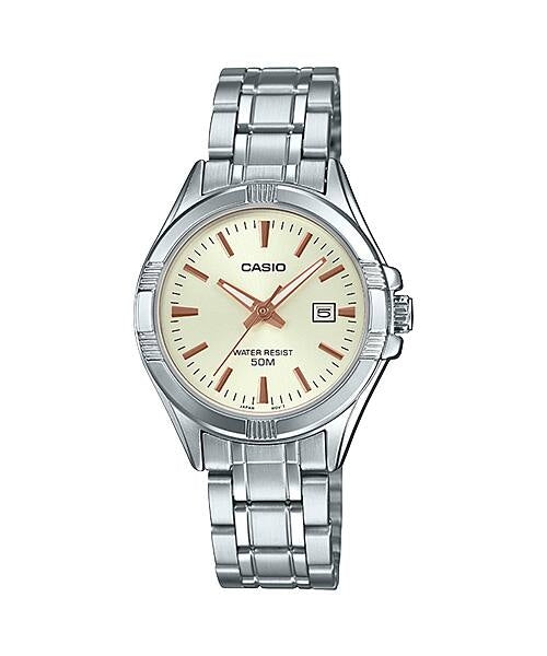 CASIO COLLECTION LADY DATE - CHAMPAGNE LTP-1308D-9AVDF