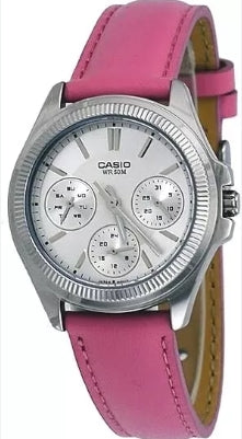 CASIO COLLECTION LADY MULTIFUNCTION LEATHER - SILVER LTP-2088L-4AVDF