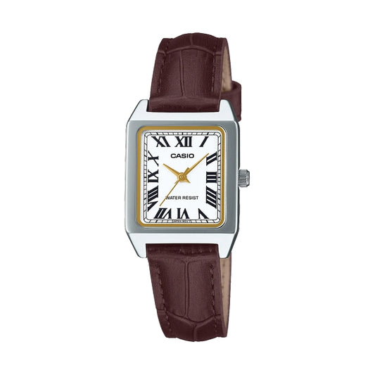 CASIO COLLECTION TANK, LEATHER - WHITE LTP-B150L-7B2EF