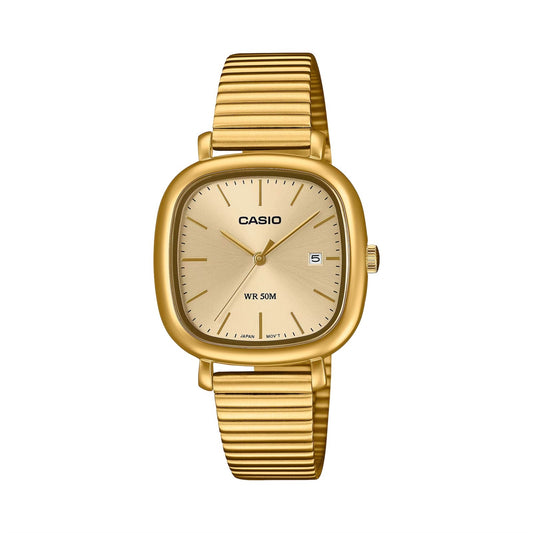 CASIO COLLECTION DATE SQUARE - GOLD LTP-B166G-9AVEF