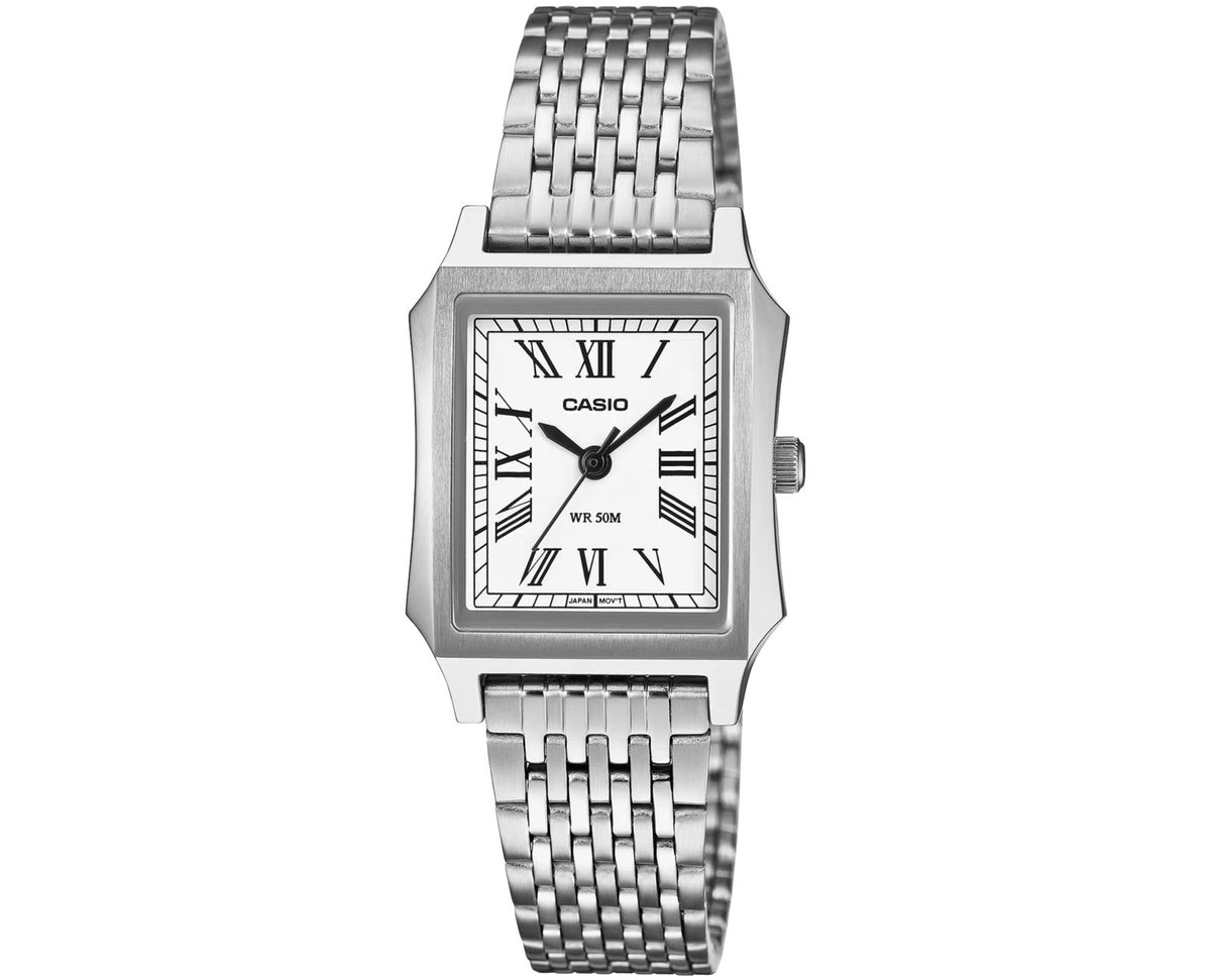 CASIO COLLECTION TANK — СТАЛЬНЫЕ, БЕЛЫЕ LTP-B190D-7BVER