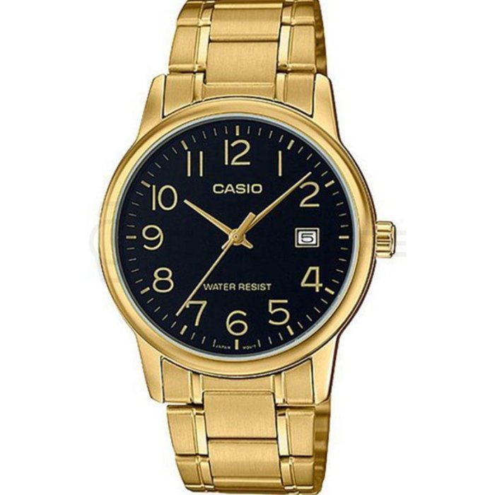 CASIO COLLECTION LADY DATE, ЗОЛОТОЙ - ЧЕРНЫЙ LTP-V002G-1BUDF