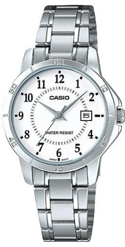 CASIO COLLECTION LADY DATE - WHITE LTP-V004D-7BUDF