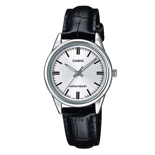 CASIO COLLECTION ONLY TIME LADY, КОЖА - БЕЛЫЙ LTP-V005L-7AUDF