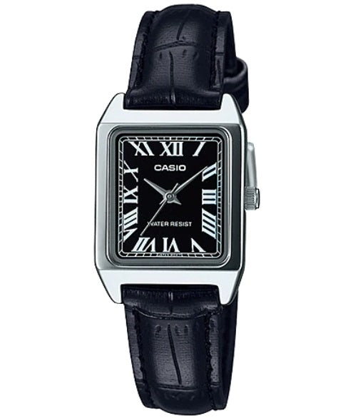 CASIO COLLECTION LADY TANK, СПЛАВ, КОЖА – ЧЕРНЫЙ LTP-V007L-1BUDF