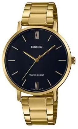 CASIO COLLECTION MINIMAL GOLD - BLACK LTP-VT01G-1BUDF