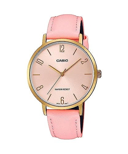 CASIO COLLECTION MINIMAL GOLD, LEATHER - PINK LTP-VT01GL-4BUDF