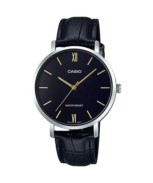 CASIO COLLECTION MINIMAL, LEATHER - BLACK LTP-VT01L-1BUDF