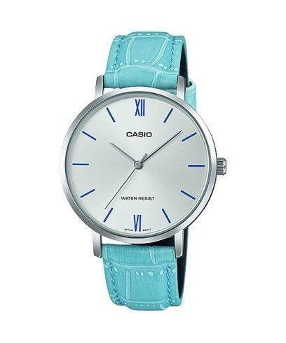 CASIO COLLECTION MINIMAL, LEATHER - ARGENTEE LTP-VT01L-7B3UDF