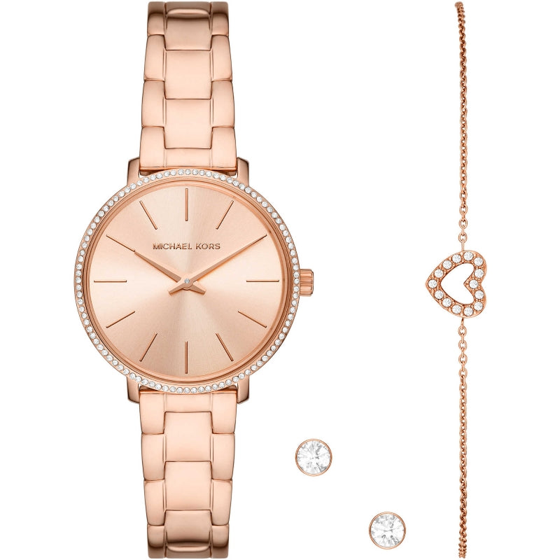 MICHAEL KORS PYPER Специальный набор (часы-браслет-серьги) MK1040
