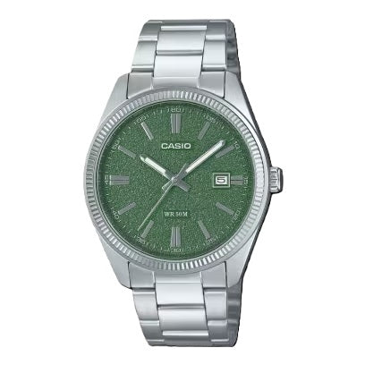 CASIO COLLECTION DATE - ЛЕСНОЙ ЗЕЛЁНЫЙ, МАТОВЫЙ ЦИФЕРБЛАТ MTP-1302DA-3AVDF