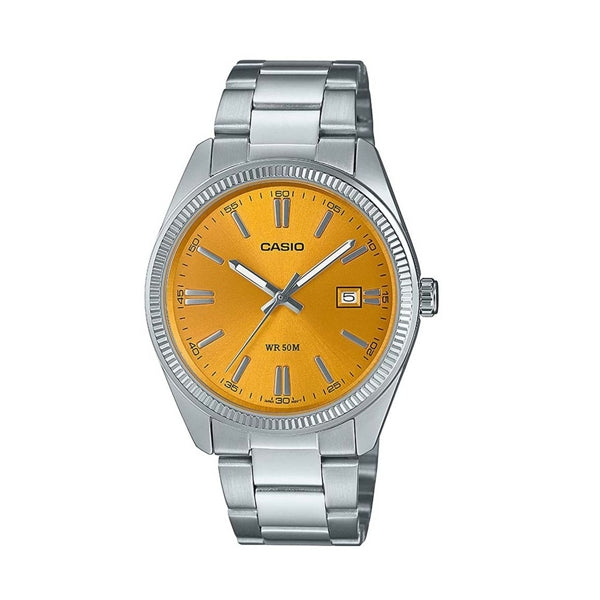 CASIO COLLECTION MAN DATE - MUSTARD YELLOW - MAN MTP-1302PD-9AVEF