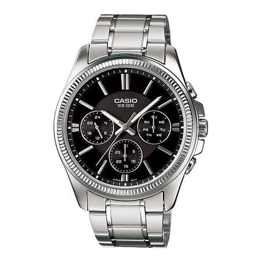 CASIO COLLECTION MULTIFUNCTION CALENDAR - BLACK MTP-1375D-1AVDF