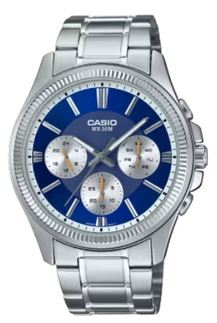 CASIO DAY DATE MULTIFUNCTION - BLUE MTP-1375D-2A1VDF