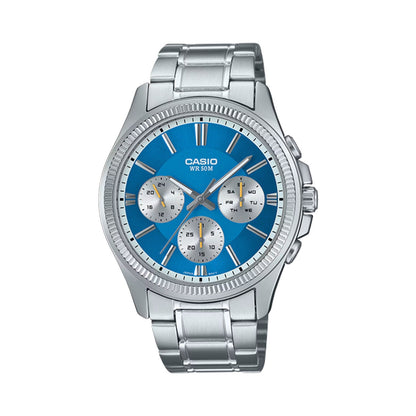 CASIO DAY DATE MULTIFUNCTION - LIGHT BLUE MTP-1375PD-2A2VEF