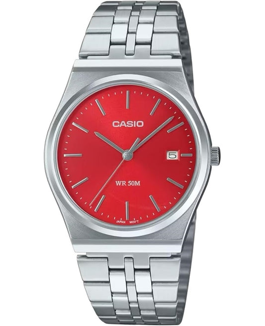 CASIO COLLECTION DATE - RED ****** MTP-B145D-4A2VEF