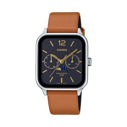 CASIO COLLECTION MOONPHASES LEATHER - BLACK MTP-M305L-1AVER