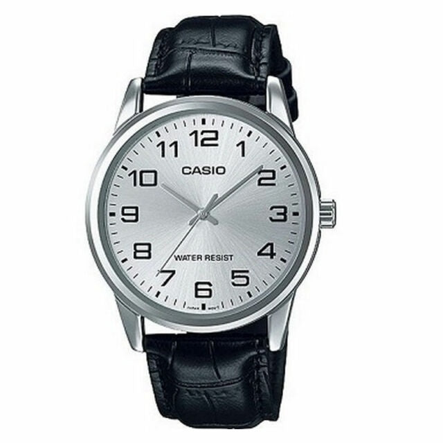 CASIO COLLECTION ONLY TIME, LEATHER - SILVER MTP-V001L-7BUDF