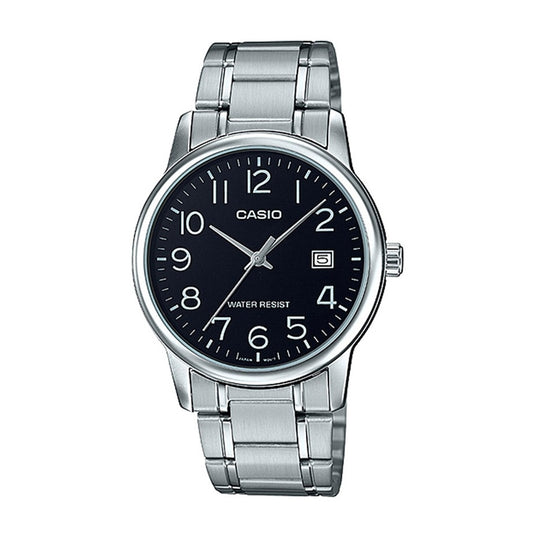 CASIO COLLECTION DATE STEEL - BLACK MTP-V002D-1BUDF