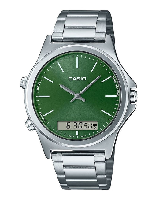 CASIO COLLECTION ANA-DIGIT ALARM - ЛЕСНОЙ ЗЕЛЕНЫЙ MTP-VC01D-3EUDF