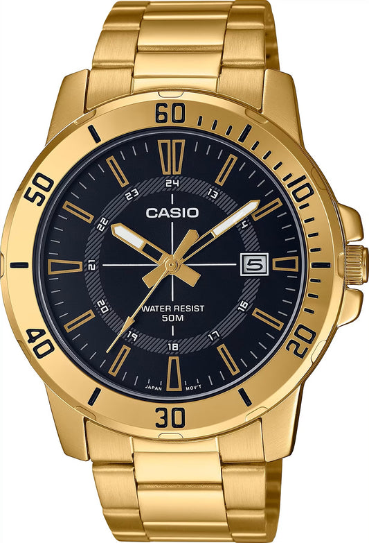 CASIO SPORT COLLECTION DIVER 50M GOLD - BLACK MTP-VD01G-1CVUDF