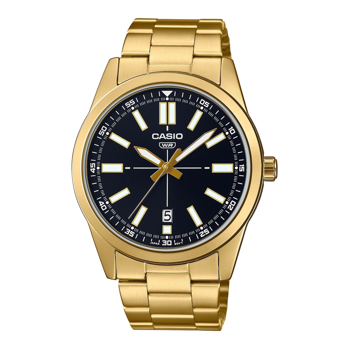 CASIO COLLECTION CASUAL DATE GOLD - BLACK MTP-VD02G-1EUDF