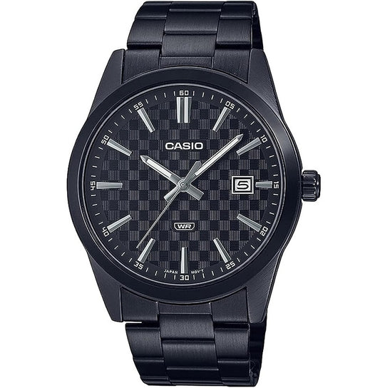 CASIO COLLECTION DATE - CARBON LOOK - BLACK MTP-VD03B-1AUDF