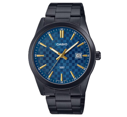 CASIO COLLECTION DATE - CARBON LOOK - BLUE MTP-VD03B-2AUDF