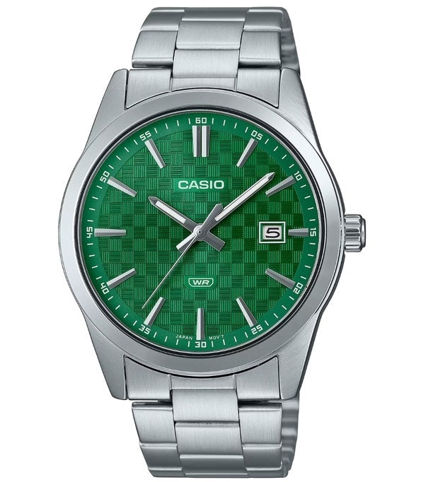 CASIO COLLECTION DATE - CARBON LOOK - GREEN MTP-VD03D-3A1UDF