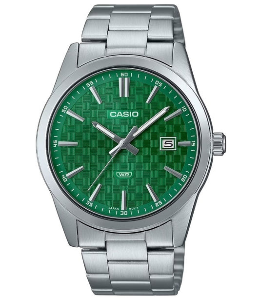 CASIO COLLECTION DATE - CARBON LOOK - GREEN MTP-VD03D-3A1UDF