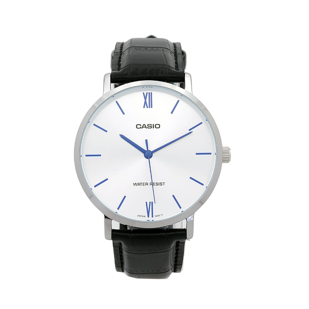 CASIO COLLECTION MINIMAL, LEATHER - BLACK MTP-VT01L-7B1UDF