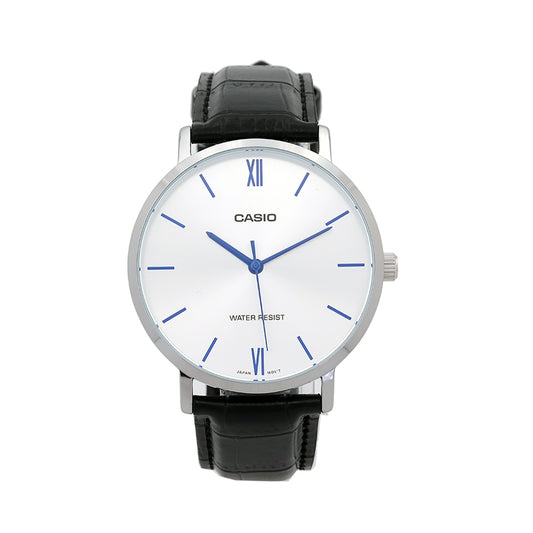 CASIO COLLECTION MINIMAL, LEATHER - BLACK MTP-VT01L-7B1UDF