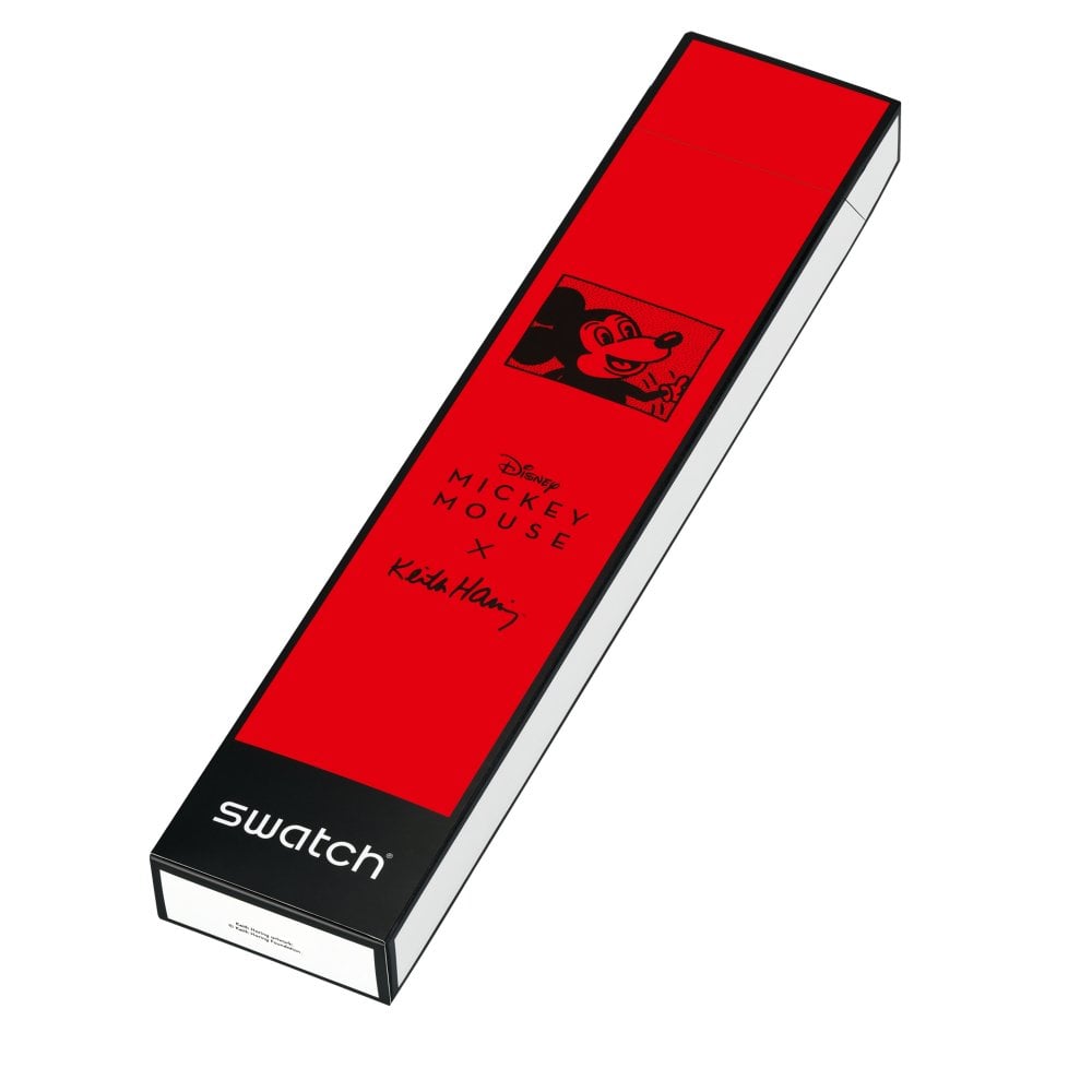 SWATCH MICKEY BALTS UZ MELNA SUOZ337