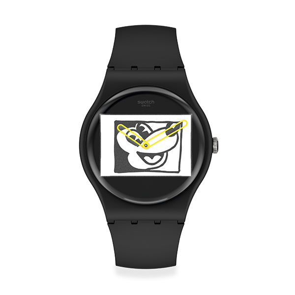 SWATCH MICKEY BALTS UZ MELNA SUOZ337