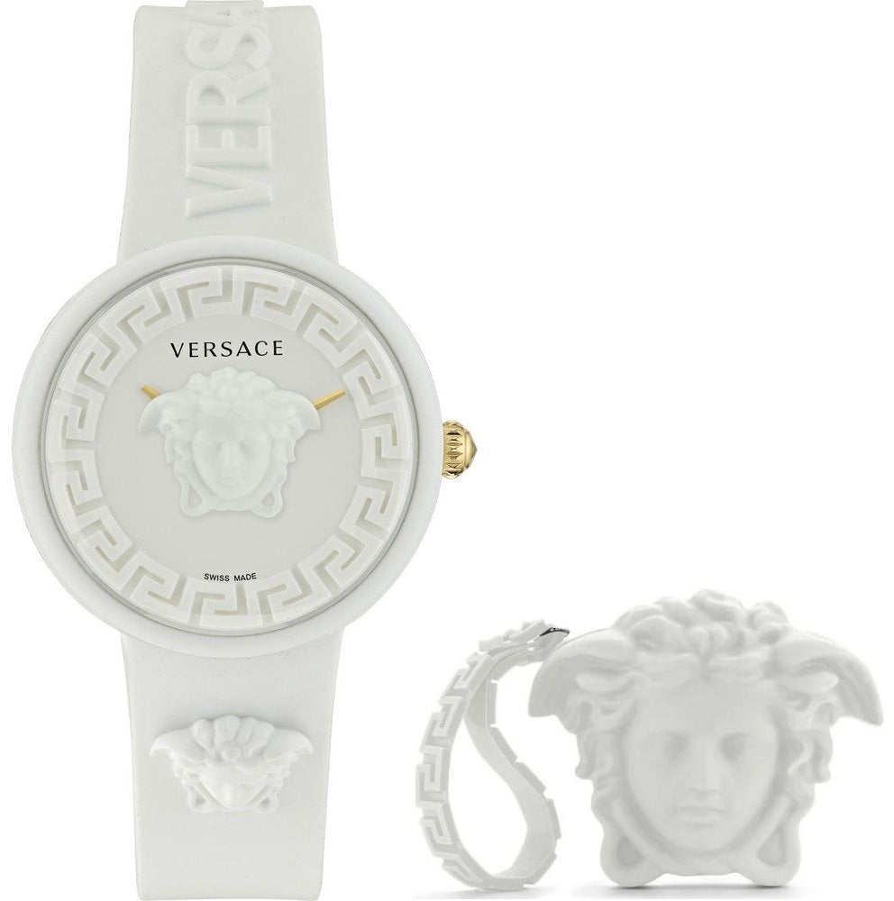 VERSACE MEDUSA POP + VERSACE BALTA SILIKONA SOMIŅA VE6G00123