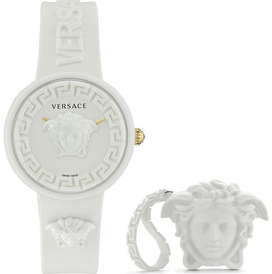 VERSACE MEDUSA POP + ЖЕНСКИЕ ЧАСЫ VERSACE С БЕЛЫМ СИЛИКОНОВЫМ РЕМЕШКОМ VE6G00123