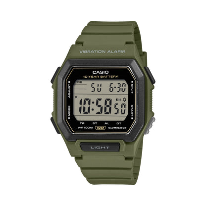 CASIO COLLECTION ILLUMINATOR 10 GADU BATERIJA - ARMIJAS ZAĻA W-738H-3AVEF