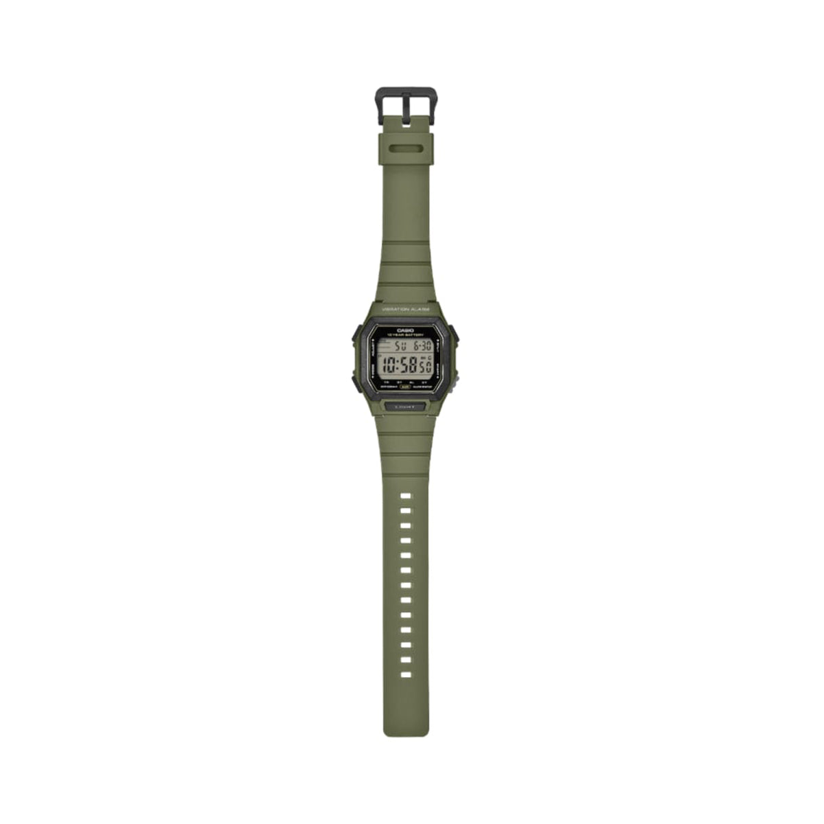 CASIO COLLECTION ILLUMINATOR 10 GADU BATERIJA - ARMIJAS ZAĻA W-738H-3AVEF