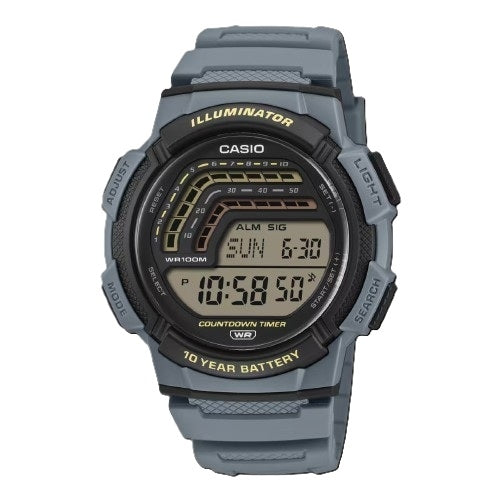 CASIO SPORT ILLUMINATOR — 10 ЛЕТ БАТАРЕИ — СИНИЕ WS-1800-2AVEF