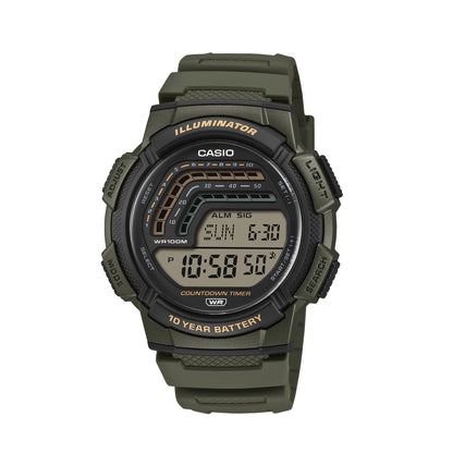 CASIO SPORT ILLUMINATOR - 10 GADU BATERIJA - ZAĻŠ WS-1800-3AVEF